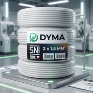 Dyma Nym Cable 2 x 1.5 MM2 SNI 60227 IEC 10 Cu/PVC/PVC 300/500V Best Quality
