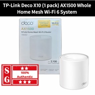 TP-Link Deco X10 V1 AX1500 (1-pack) (Whole Home Mesh Wi-Fi 6 System) TP Link WIFI 6 TP Link AX1500 T