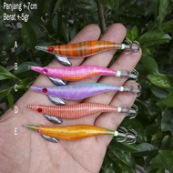 Umpan Pancing Cumi - Egi Handmade Bali - Bahan Kayu - Squid Jig Bali -