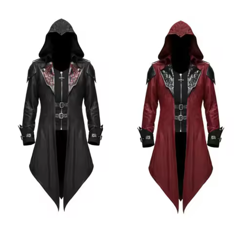 Medieval Halloween Vintage Patchwork Jacket Men's Gothic Costume Diverse Styles Available Customizab