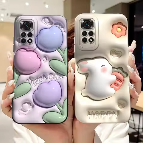 Lens Protective Cover For Xiaomi Redmi Note 11 4G / Note 11s 4G / Note11 Pro 4G Lovely Printing Soft