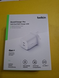 BoostCharge Pro 雙 USB-C® GaN PPS 65W 快速家用式充電器