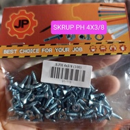 100pcs SKRUP FH 4X3/8 SEKRUP 4 X 3/8