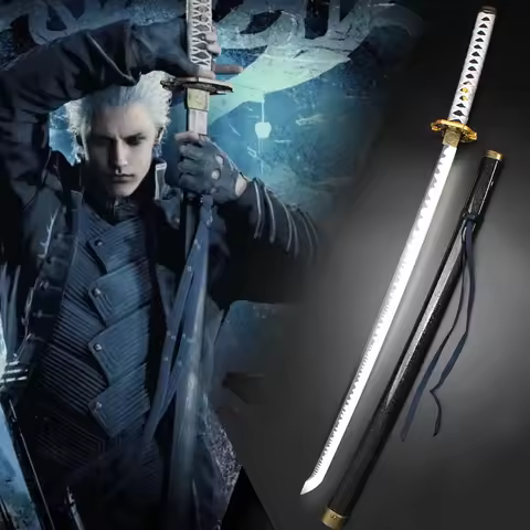 Bright Vergil Yamato Katana Led Light Sword Anime Devil May Cry 5 Cosplay Prop Real Size Japanese Ka
