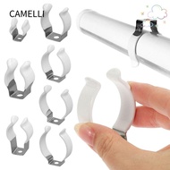 CAMELLI 5Pcs Lamp Tube Clip, Fixing Clips Base Tool Spring Terry Clip,  With Rubber Protection Clamp
