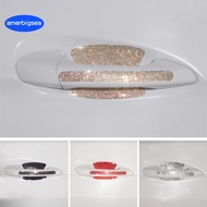 [AME]1 Set Car Door Handle Sticker Bling Rhinestone Waterproof Self-Adhesive Rearview Mirror Sticker Auto Anti-collision Sticker Car Accessories