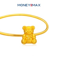 999 Pure Gold Princess Bear with Bow Tie Charm | MoneyMax | 24K 3D Gold Bear Matte Surfaced Charm | NP2997