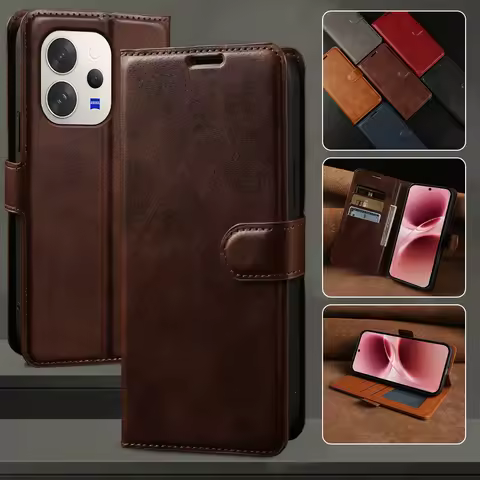 Deluxe PU Leather Flip Phone Case On For Vivo V70 V40 iQOO Z5 X90 Pro Y72 Y33S Y31 Y21S Y20S Y12S 20