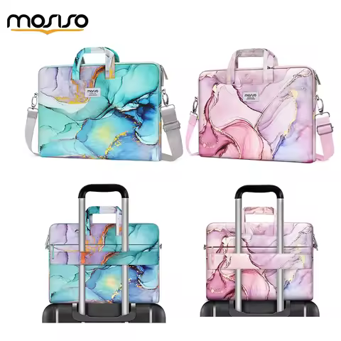 MOSISO Laptop Shoulder Bag for MacBook Air/Pro 13-16 inch Notebook Polyester Briefcase with Belt Uni