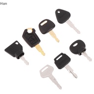 Han 7Pcs/set Keys Ignition Keys Excavator Construction Machinery Key Kit 14607 5P8500 K250 H800 For 