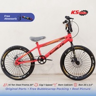 BMX Tango Lalix 20 Inch Sepeda Anak Laki Laki Frame Steel Ban 2.5 Sepeda Anak Cowo Umur 8 9 10 11 12