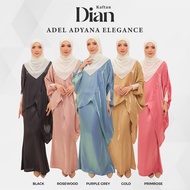 ADEL Dian Baju Kurung Kaftan Moden Muslimah Dewasa Premium Shimmer Plain Koleksi Raya 2024