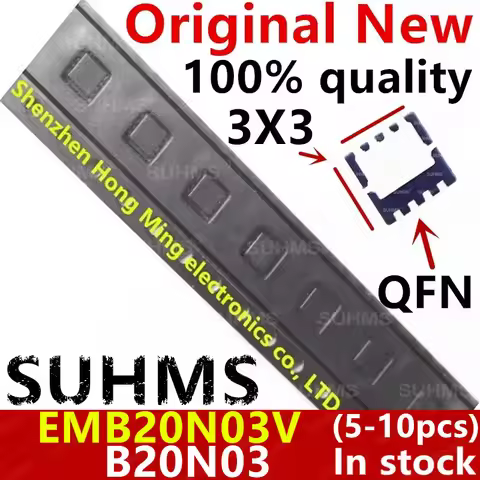 (5-10piece)100% New EMB20N03V EMB20N03 B20N03 QFN-8 Chipset