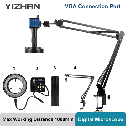 Yizhan HD Electronic Digital Microscope For Soldering Microscope Set 1080P VGA/HDMI Industrial Camer