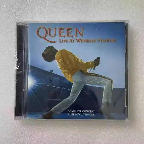 Queen Freddie Mercury Music CD Live At Wembley Stadium Album 2pcs Music Record Cosplay Walkman Car S