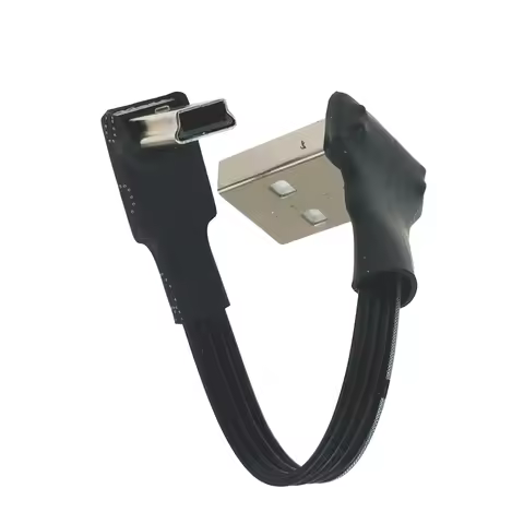 5CM-3M Mini USB B Type 5pin Male UP Down Left Right Angled 90 Degree to USB 2.0 Male Data Cable 5CM 