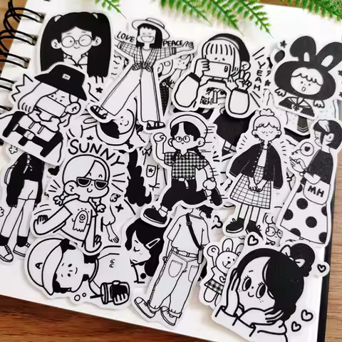 Hand Account Diary Album Mobile Phone Notebook Decoration Paste Crayon Line Childish Girl Hand Accou