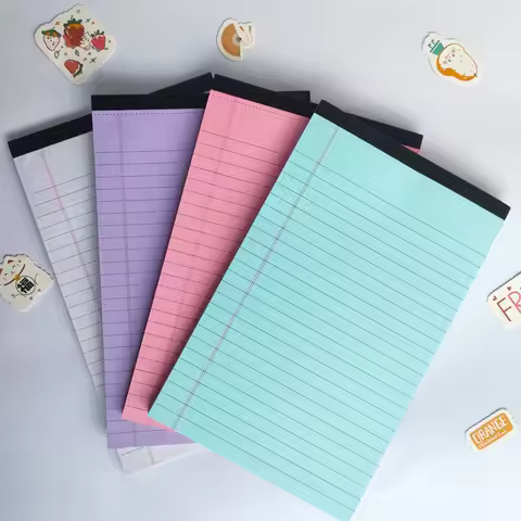 4 Books-set A5 Scratch Pad Simple Horizontal Line Tearable Note Book Memo Plan Book Notepad Office a