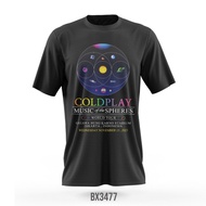 HITAM Newest T-SHIRTS SPECIAL COLDPLAY BAND CONCEPTS - MUSIC OF THE SPHERES - WORLD TOUR - LIVE IN B