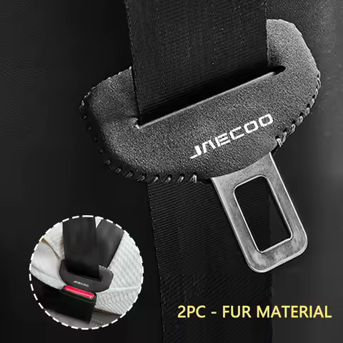 2pcs Suede Leather Car Interior Seat Belt Buckle Leather Anti-Scratch Protector Cover For Chery Jaec