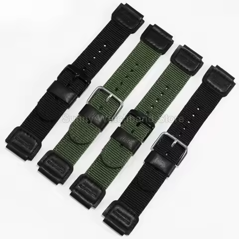 Durable Breathable Nylon Watchband 18X24mm for Casio MRW200H AE-1200/AQ-S810/W735/F91W/SGW-300/400