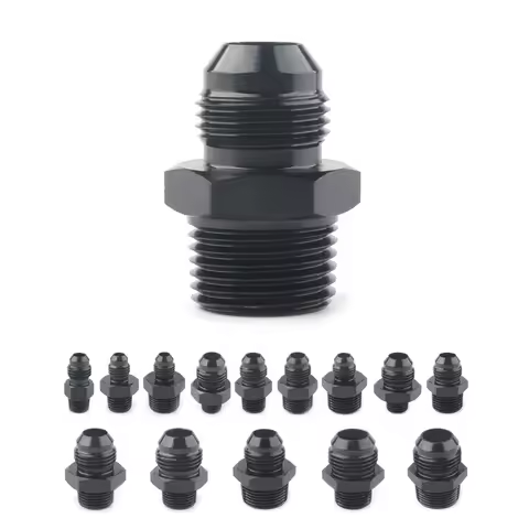 Aluminum Straight Fuel Hose Adapter Pipe Thread Fitting AN3 AN4 AN6 AN8 AN10 AN12 To 1/8NPT 1/4NPT 3