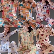 ◐ↂPAJAMA SLEEPWEAR sleepwear terno pajama longsleeves sleepwear pajama set for women’s /cotton