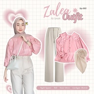 Upstyle - Zalea 3in1 Outfit Cutie Korean Style Latest (Blouse + Pants + Square Hijab) Korean Style P
