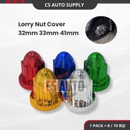 CS Lorry Truck Cover Nut Volvo Scania Hino Isuzu 32mm-41mm Tayar Nut Cover Lori Aksesori Neon