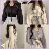 YUJINI Knitted Cardigan Shawl, Y2k Thin Lace-Up Knitwear Tops, Fashion Sunshade Sunscreen Outwear Sh
