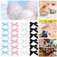 Tiny Bow 100Pcs Set Satin Ribbon Bowknot For Balloons Birthday Party Gift Decorations Cake DIY Ideas