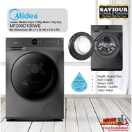 Midea MF200D100WB Combo Washer Dryer (10Kg Wash / 7Kg Dry) Inverter Quattro - Free Midea Kettle Jar