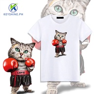 KS 2023 Boxing Cat T-shirt Carton Printed Tshirt Unisex Short Sleeve Tshirt  men shirt tee Mens t shirt shirts for men tshirts sale hghmnds clothing original