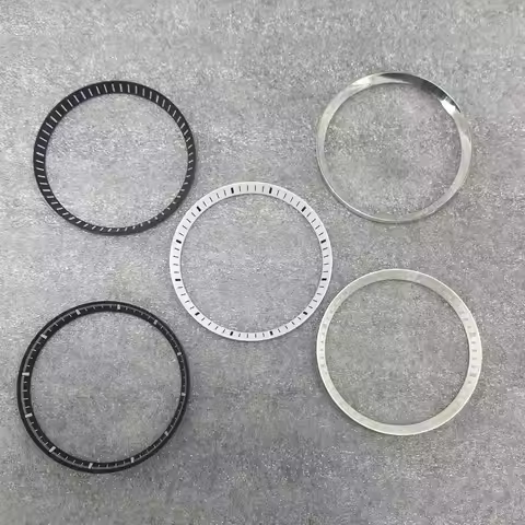 SKX Bezel Insert - Plastic/Steel Chapter Ring, 31.5mm OD 27.5mm ID, Mod Replacement for Seiko SKX007