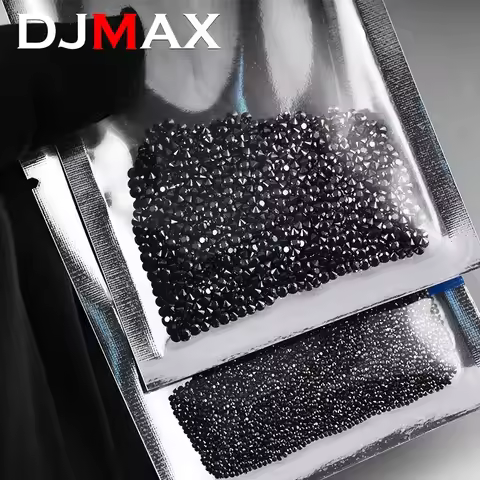 DJMAX Black Moissanite 0.7-20mm Wholesale 1CT Small Size Loose Stones Lab Grown Moissanite Diamond F