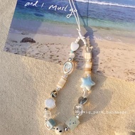 Summer Sea Breeze ccd Camera Hand Strap diy Hand Beaded Mobile Phone Chain Lanyard Phone Case Polaro