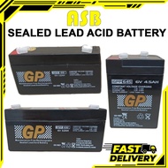 GP 6V 1.2Ah 3.2Ah 4.5Ah Rechargeable VRLA Battery | Auto Gate Alarm CCTV UPS Backup