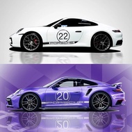 Porsche 911 Car Stickers Garland TurboS 718Cayman Side Skirt Stickers Unique Decoration Body Side St