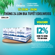 Thùng 24 lon Bia Tuyết - Edelweiss 330ml/lon