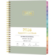 Temujanji 2026, Perancang Kalendar Mingguan & Bulanan 30 Minit Setiap Jam 2026, Jan 2026 - Dis 2026,
