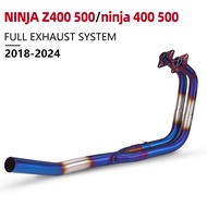 For Kawasaki Ninja400 Ninja500 Z400 Z500 2018-2024 Moto Exhaust Manifold Front Middle Link Pipe