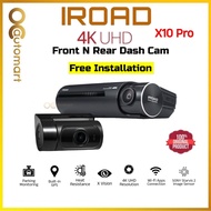 IROAD X10 Pro 128GB Front & Rear 4K UHD Dashcam Car Recorder Night Vision ADAS Sony STARVIS 2