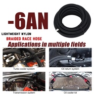 AN6 6AN 3M Stainless Steel Braided Oil Fuel Line Hose End Fitting Kit 10FT