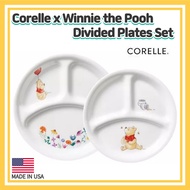Corelle x Winnie the Pooh Divided Plates Set /Corelle USA set/ Kids Dinnerware Set/ Triple plate /Baby Food Tableware Set/Diet Tableware/Corelle set/ Winnie the Pooh Kitchen/Pooh plate/Pooh bowl front plate/Pooh plate /Corelle/Single Meal