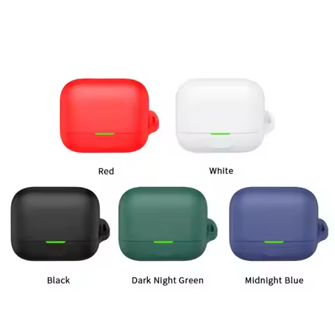 Silicone Earphone Case Dustproof Anti Drop Charging Box Sleeve Shockproof with Carabiner for EarFun 