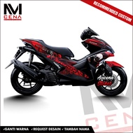 Sticker Decal Aerox 155 Decal Sticker Aerox 155 Striping Aerox Full Body Decal Aerox ghoul