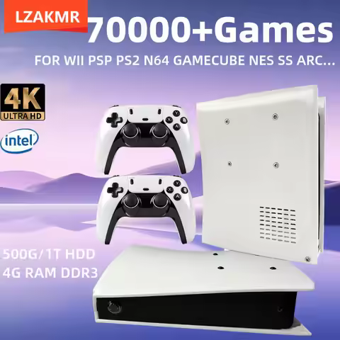 Game Console X5 60+Emulators 1T HDD Dual System I3-3110M 85000+Games For Wii PS2 PSP GameCube N64 Wi