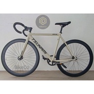 TSUNAMI SNM-100 Drop Bar Fixie | Fixed Gear 40mm Deep Profile Aero Fixed Gear Bicycle