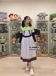 ￼Kostum Toy Story Buzz Lightyear / Costume Astronot Astronaut Mainan Halloween Cewe Cowo Dewasa
