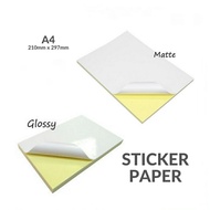 A4 STICKER PAPER 50s 100s SHEETS  / MULTIPURPOSE / WAYBILL STICKER / AWB STICKER